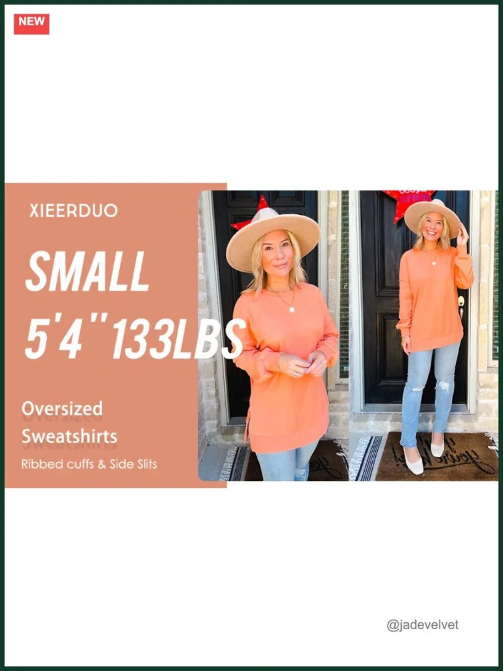 Oversized Pullover Sweatshirt Casual Crewneck Long Sleeve Comfy Top
